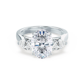 2.0 Ct Lab-Created Diamond Trilogy Engagement Ring for Women