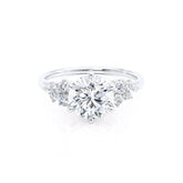 2.0 Ct Starburst Wedding Ring with Certified Round Lab Diamond