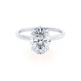 2.0Ct oval engagement rings gold and IGI Certified Lab Grown Diamond ring