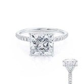 2 Ct Princess Hidden Halo Engagement Ring