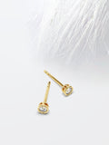 0.10ct Round Cut Bezel Set Moissanite Diamond Earrings for Women