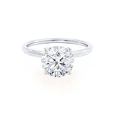 4 Ct Round Diamond Engagement Ring – IGI Lab-Grown & Customizable