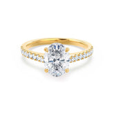 Oval Cut Lab Grown Diamond Wedding Ring | 2.5 Ct IGI Diamond | 18K Gold
