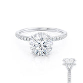 2 Ct Engagement Rings 6 Prong Pave Hidden Halo