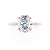 1.50 Ct Oval-Cut Lab Diamond Engagement Ring with Marquise & Round