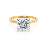 Solitaire 2ct Princess Cut Lab-Created Diamond Ring in 18K Gold