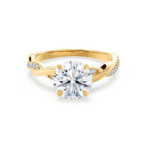 Certified 2.0 Ct Round Diamond Twisted Engagement Ring