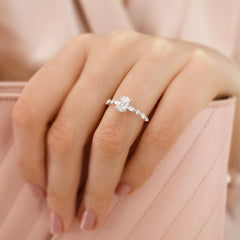 1.50 Ct Round Lab-Grown Diamond Scatter Ring in Gold