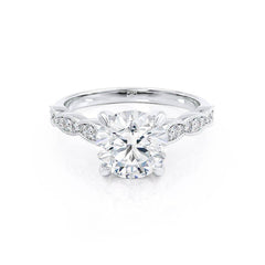 1.50 Ct Vintage Rose Gold Milgrain Engagement Ring