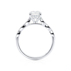 1.50 Ct Vintage Rose Gold Milgrain Engagement Ring