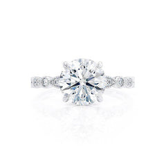 2 Carat Round Diamond Vintage Engagement Ring - IGI Certified