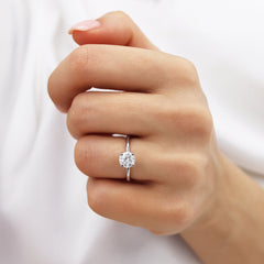 4 Ct Round Diamond Engagement Ring – IGI Lab-Grown & Customizable