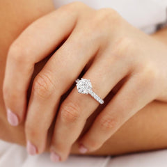 3.0 Ct Oval Lab Diamond Solitaire Engagement ring For Women
