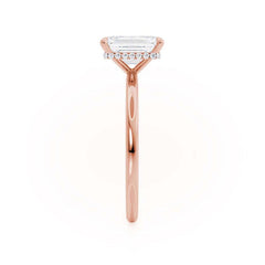 3 Ct Hidden Halo Radiant Engagement Ring in 18K Gold – Custom Design