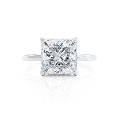 2 Ct Cathedral Hidden Halo Engagement Ring in 18K Gold