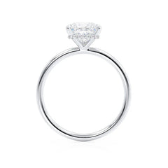 2 Ct Cathedral Hidden Halo Engagement Ring in 18K Gold