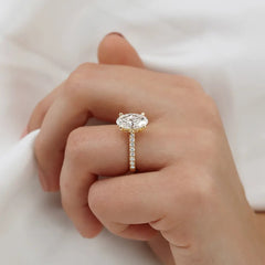 Oval Cut Lab Grown Diamond Wedding Ring | 2.5 Ct IGI Diamond | 18K Gold
