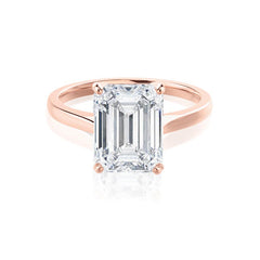 2.0 Ct Emerald Cut Solitaire Engagement Ring in Gold