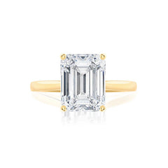 2.0 Ct Emerald Cut Solitaire Engagement Ring in Gold