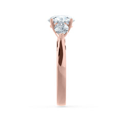 2.0 Ct Lab-Created Diamond Trilogy Engagement Ring for Women