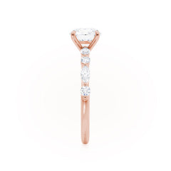 1.50 Ct Oval-Cut Lab Diamond Engagement Ring with Marquise & Round
