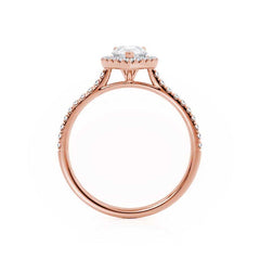 2.0Ct Halo Engagement Ring with a pear-shaped lab-grown diamond