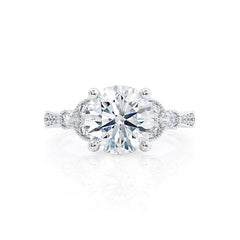 Round 2ct Classic Engagement Ring in 18K Gold
