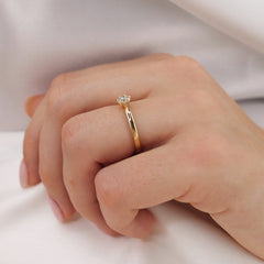 2ct Diamond Solitaire Ring in Pure Gold – Timeless Luxury