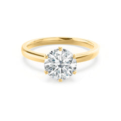 2ct Diamond Solitaire Ring in Pure Gold – Timeless Luxury