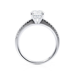 1.5 Ct Round Lab-Grown Diamond Engagement Ring in Gold – Shoulder Set Design