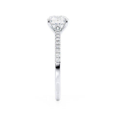 1.5 Ct Round Lab-Grown Diamond Engagement Ring in Gold – Shoulder Set Design