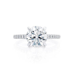 1.5 Ct Round Lab-Grown Diamond Engagement Ring in Gold – Shoulder Set Design