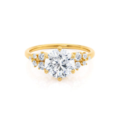 2.0 Ct Starburst Wedding Ring with Certified Round Lab Diamond