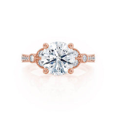 Round 2ct Classic Engagement Ring in 18K Gold