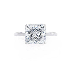 Solitaire 2ct Princess Cut Lab-Created Diamond Ring in 18K Gold